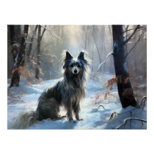 Chinesisch Created Let It Snow Weihnachten Poster