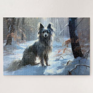 Chinesisch Created Let It Snow Weihnachten Puzzle