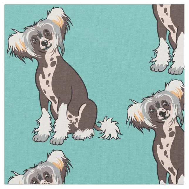 Chinesisch-Crested-Dog-Fabric Stoff (Nahaufnahme)