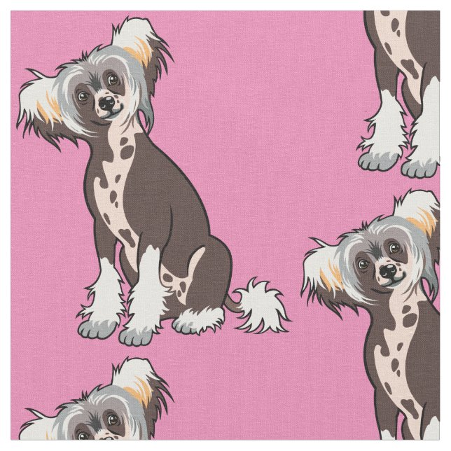 Chinesisch-Crested-Dog-Fabric Stoff (Nahaufnahme)