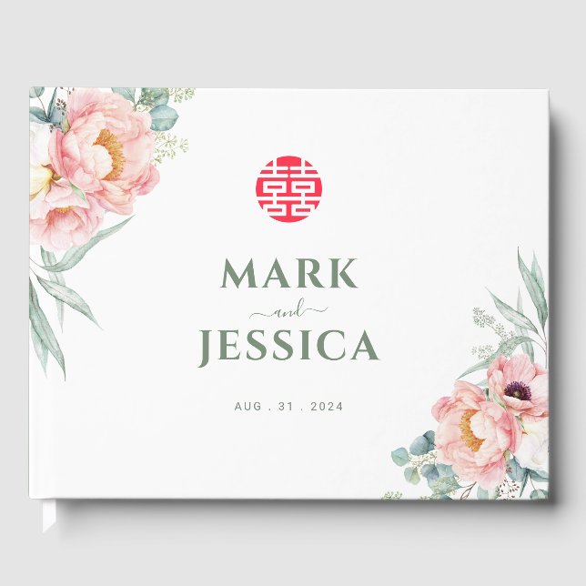 Chinesisch Elegante Doppelglücklichkeit/Song Hy Ho Gästebuch (Vorderseite)