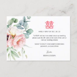 Chinesisch elegante Double Happiness Wedding RSVP