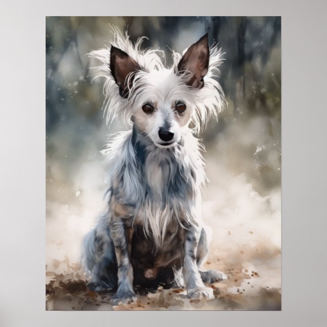 Chinesisch entworfene Hunde Art Print Poster (Vorne)
