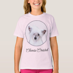 Chinesisch gezapfte Powderpuff-Malerei - Hunde Art T-Shirt