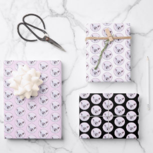 Chinesisch gezapfte Powderpuff-Malerei - Hundekuns Geschenkpapier Set