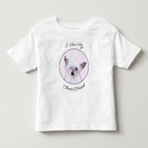 Chinesisch gezapfte Powderpuff-Malerei - Hundekuns Kleinkind T-shirt