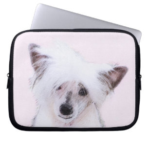 Chinesisch gezapfte Powderpuff-Malerei - Hundekuns Laptopschutzhülle