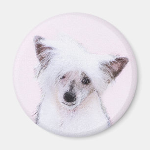 Chinesisch gezapfte Powderpuff-Malerei - Hundekuns Magnet