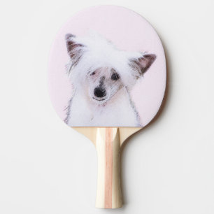 Chinesisch gezapfte Powderpuff-Malerei - Hundekuns Tischtennis Schläger