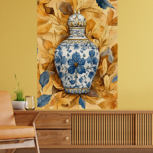 Chinesisch inspirierte Keramikvase ("Chinoiserie") Poster