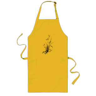 Chinesisch Iris - bw Lange Schürze