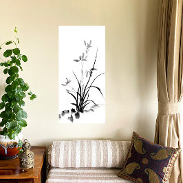 Chinesisch Iris - bw Leinwanddruck