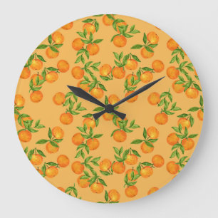 Chinesisch Japanisch inspiriert, Aquarellrückwand Große Wanduhr