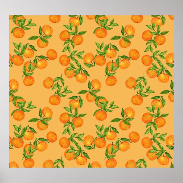 Chinesisch Japanisch inspiriert, Aquarellrückwand Poster (Vorne)