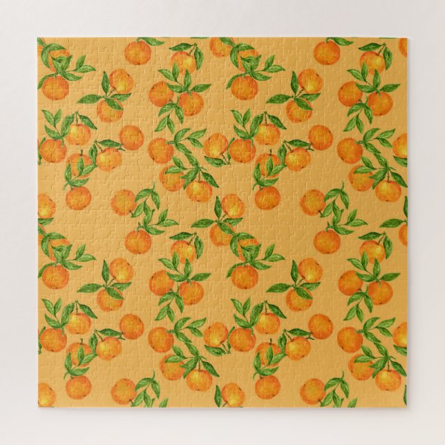 Chinesisch Japanisch inspiriert, Aquarellrückwand Puzzle (Vertikal)