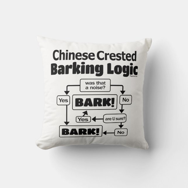 Chinesisch-kreierte Barklogik Kissen (Vorderseite)