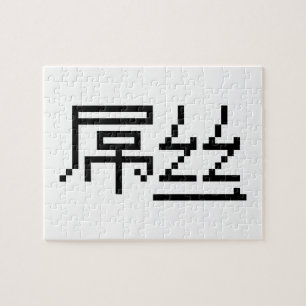 Chinesisch Loser / Diaosi 屌 丝 Hanzi MEMO Puzzle