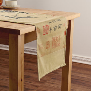 Chinesisch Ming Dynastie Bamboo Tinte Wash by Wang Kurzer Tischläufer