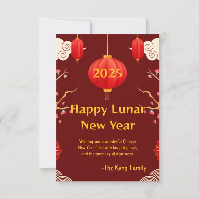 Chinesisch Neues Jahr 2025 RSVP Karte (Vorderseite)