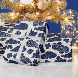 Chinesisch Neues Jahr Auspicious Wolken Traditione Geschenkpapier