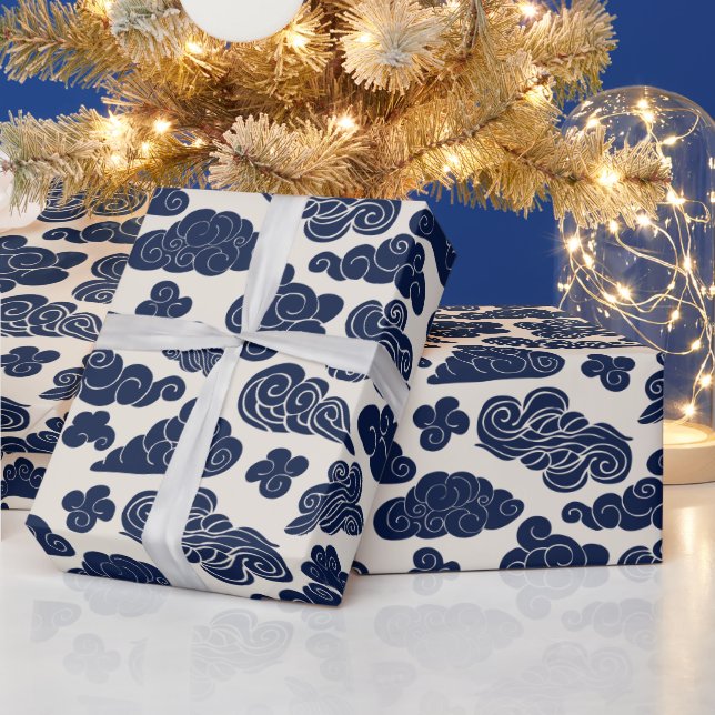 Chinesisch Neues Jahr Auspicious Wolken Traditione Geschenkpapier (Feiertage)