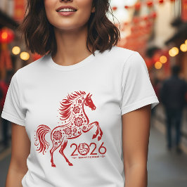 Chinesisch Neues Jahr des Feuerpferdes 2026 T-Shirt