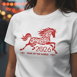 Chinesisch Neues Jahr des Feuerpferdes 2026 T-Shirt