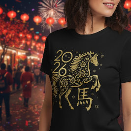 Chinesisch Neues Jahr des Feuerpferdes 2026 T-Shirt