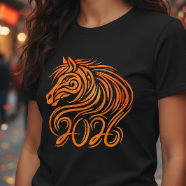 Chinesisch Neues Jahr des Feuerpferdes 2026 T-Shirt