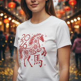 Chinesisch Neues Jahr des Feuerpferdes 2026 T-Shirt