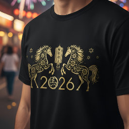 Chinesisch Neues Jahr des Feuerpferdes 2026 T-Shirt