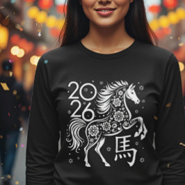 Chinesisch Neues Jahr des Feuerpferdes 2026 Tri-Blend Shirt