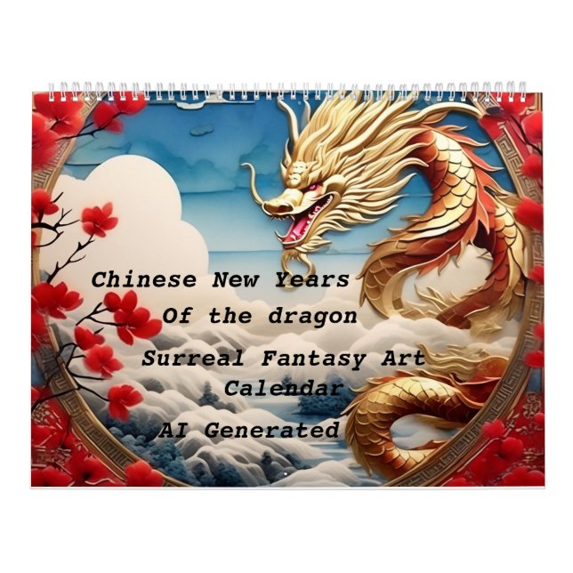 Chinesisch Neujahr Dragon Surreal Fantasy Art Kalender (Titelbild)
