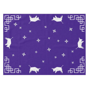 Chinesisch New Year Origami Oxen & Stars Tischdecke