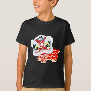 Chinesisch Niedlich Traditionell Tanzender Löwe Ku T-Shirt