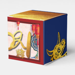 Chinesisch Ox Silvester 2021 mit Lanterns CFB Geschenkschachtel
