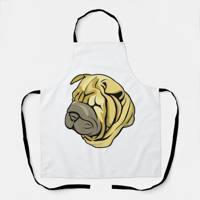 Chinesisch Sharpei Dog Brown Shar Pei Schürze (Vorderseite)