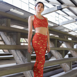 Chinesisch Traditionelles Zodiac-Zeichen Kaninchen Leggings