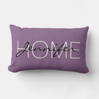 Chinesisch violett Zuhause-Monogramm Lendenkissen