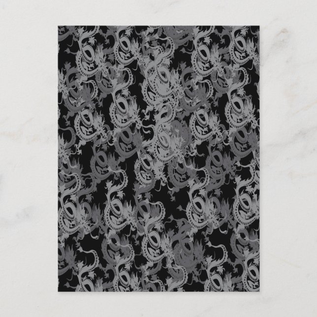 Chinesisch Ying Yang Dragon Postkarte (Vorderseite)