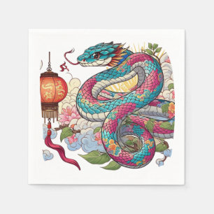 Chinesisch Zodiac: Die Sagacious Snake Serviette