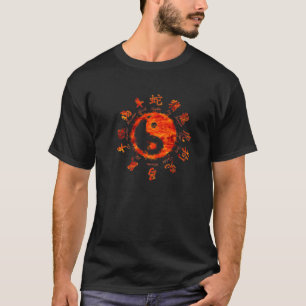 Chinesisch Zodiak Chart Yin Yang Symbol - Tai Chi T-Shirt