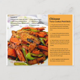 Chinesisch Zweimal gekochtes Schweinebauch Rezept  Postkarte