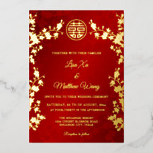 Chinesisch zweisprachig | Red Cherry Blossom Weddi