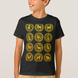 Chinesische 12 Tiere Sternzeichen Glückliches Luna T-Shirt