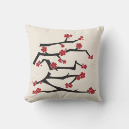 Chinesische Ai Liebe Kirschblüten Rote Sakura Hoch Kissen