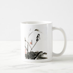 Chinesische alte Wasserfarbenmalereien Tasse