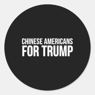 Chinesische Amerikaner für Trump - lustiger Trump Runder Aufkleber