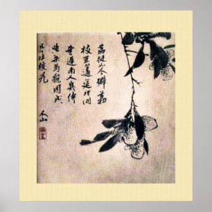 Chinesische Antike Malerei, Lychee Poster