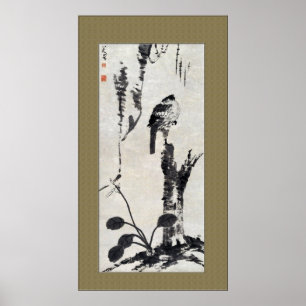 Chinesische Antike Malerei, Natur, Vogel, Poster